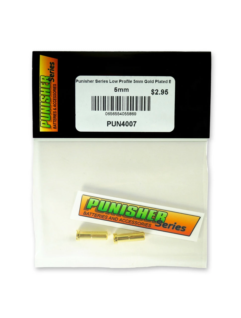 Punisher Series PUN4007 Low Profile 5mm Gold Plated Bullet Connector 5 Punisher Series PUN4007 Low Profile 5mm Gold Plated Bullet Connector - Image 3