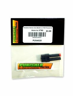 Punisher Series 4mm Bullet To XT60 Female Device Adapter -RC Cars & Trucks Sales PUN4020 in package 47742.1563901542