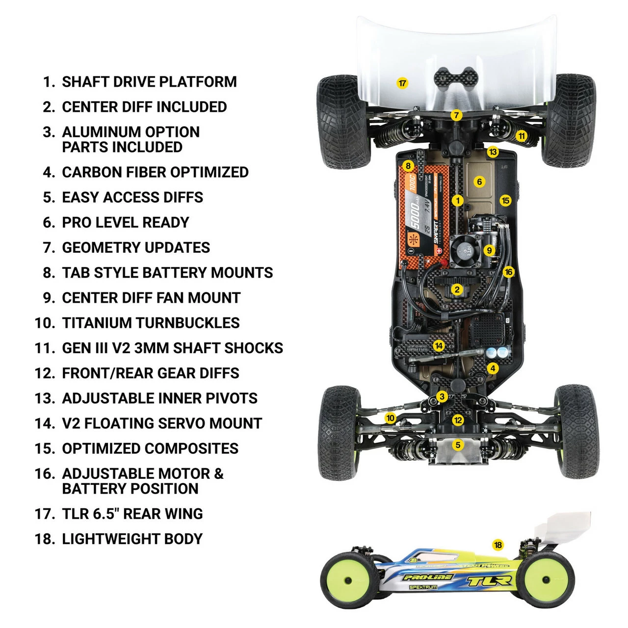 Team Losi Racing 22X-4 ELITE Race Kit: 1/10 4WD Buggy 9 Team Losi Racing 22X-4 ELITE Race Kit: 1/10 4WD Buggy - Image 7