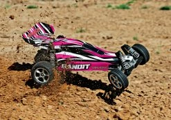 Traxxas Bandit 1/10 RTR Buggy W/XL-5 ESC, TQ 2.4GHz Radio, Battery & DC Charger (Pink Edition) -RC Cars & Trucks Sales TRA24054 1 PINKX 4 23474.1579978136