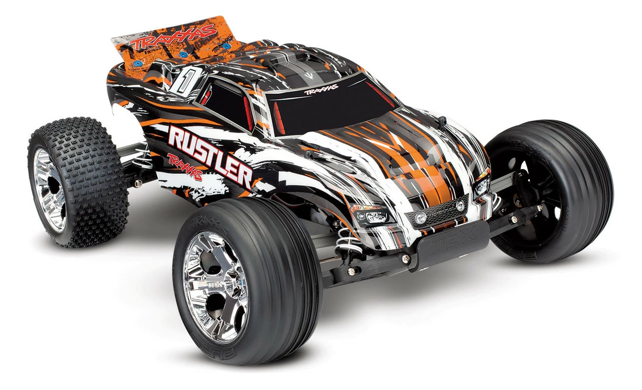 Traxxas Rustler 1/10 RTR Stadium Truck W/XL-5 ESC, TQ 2.4GHz Radio, Battery & DC Charger (Orange) 3 Traxxas Rustler 1/10 RTR Stadium Truck W/XL-5 ESC, TQ 2.4GHz Radio, Battery & DC Charger (Orange)