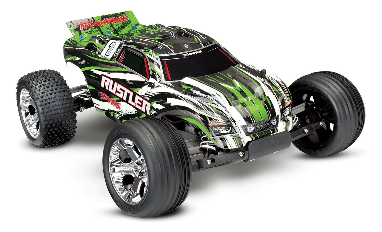 Traxxas Rustler 1/10 RTR 2WD Electric Stadium Truck W/XL-5 ESC & TQ 2.4GHz Radio (Green) 3 Traxxas Rustler 1/10 RTR 2WD Electric Stadium Truck W/XL-5 ESC & TQ 2.4GHz Radio (Green)