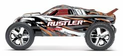 Traxxas Rustler 1/10 RTR 2WD Electric Stadium Truck W/XL-5 ESC & TQ 2.4GHz Radio (Orange) -RC Cars & Trucks Sales TRA37054 4 ORNG 7 06608.1567002350