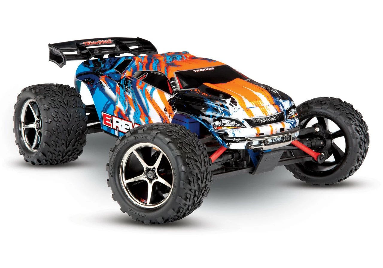 Traxxas E-Revo 1/16 4WD Brushed RTR Truck (Orange) W/2.4GHz Radio, Battery And DC Charger 3 Traxxas E-Revo 1/16 4WD Brushed RTR Truck (Orange) W/2.4GHz Radio, Battery And DC Charger