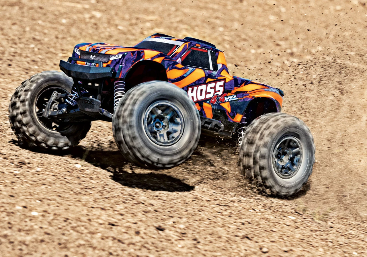 Traxxas Hoss 4X4 VXL 1/10 Scale Monster Truck W/ TQi Traxxas Link Enabled 2.4Ghz Radio System & TSM (Orange) 11 Traxxas Hoss 4X4 VXL 1/10 Scale Monster Truck W/ TQi Traxxas Link Enabled 2.4Ghz Radio System & TSM (Orange) - Image 9