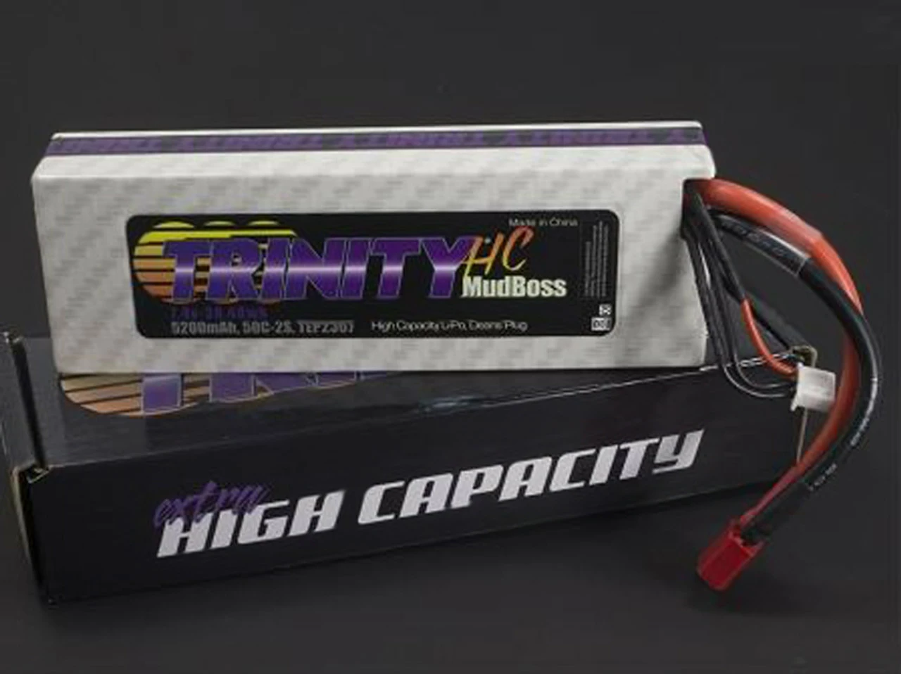 Team Trinity 2s 7.4V 5200mah HC Mudboss Pack With T-Plug (Deans) 4 Team Trinity 2s 7.4V 5200mah HC Mudboss Pack With T-Plug (Deans) - Image 2