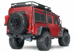 Traxxas TRX-4 1/10 Scale Trail Rock Crawler W/Land Rover Defender Body W/XL-5 ESC & TQi 2.4GHz Radio (Red) -RC Cars & Trucks Sales TRX 4 Defender Red 3qtr rear 78386.1562621839