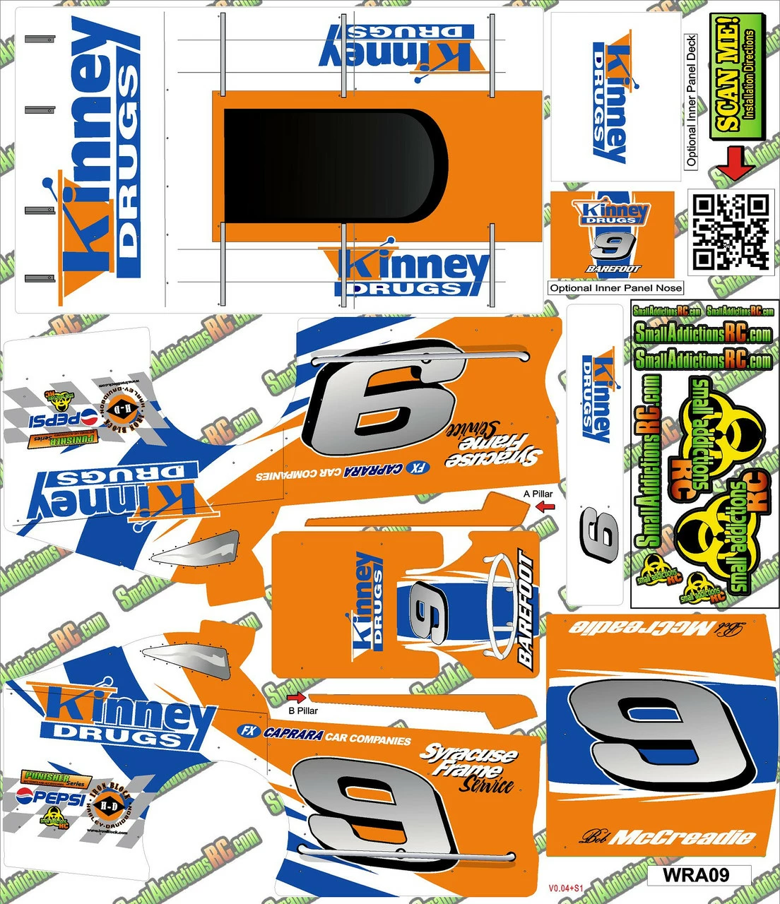 Small Addictions RC Wrap Addicts #9 Bob McCreadie Kinney Drugs MudBoss Wrap 3 Small Addictions RC Wrap Addicts #9 Bob McCreadie Kinney Drugs MudBoss Wrap