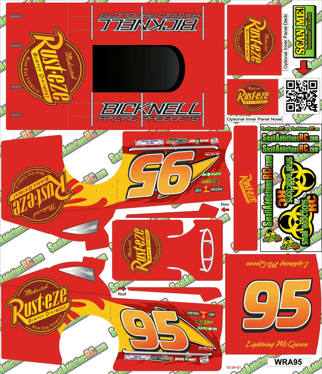 Small Addictions RC Wrap Addicts #95 Lighting McQueen Rust-eze MudBoss Wrap 3 Small Addictions RC Wrap Addicts #95 Lighting McQueen Rust-eze MudBoss Wrap