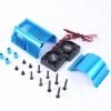Yeah Racing 1/8 Twin Fan Aluminum Heat Sink W/2 Fans (40.8mm Diameter) (Blue) -RC Cars & Trucks Sales YEAYA0261BU 02841.1561412140