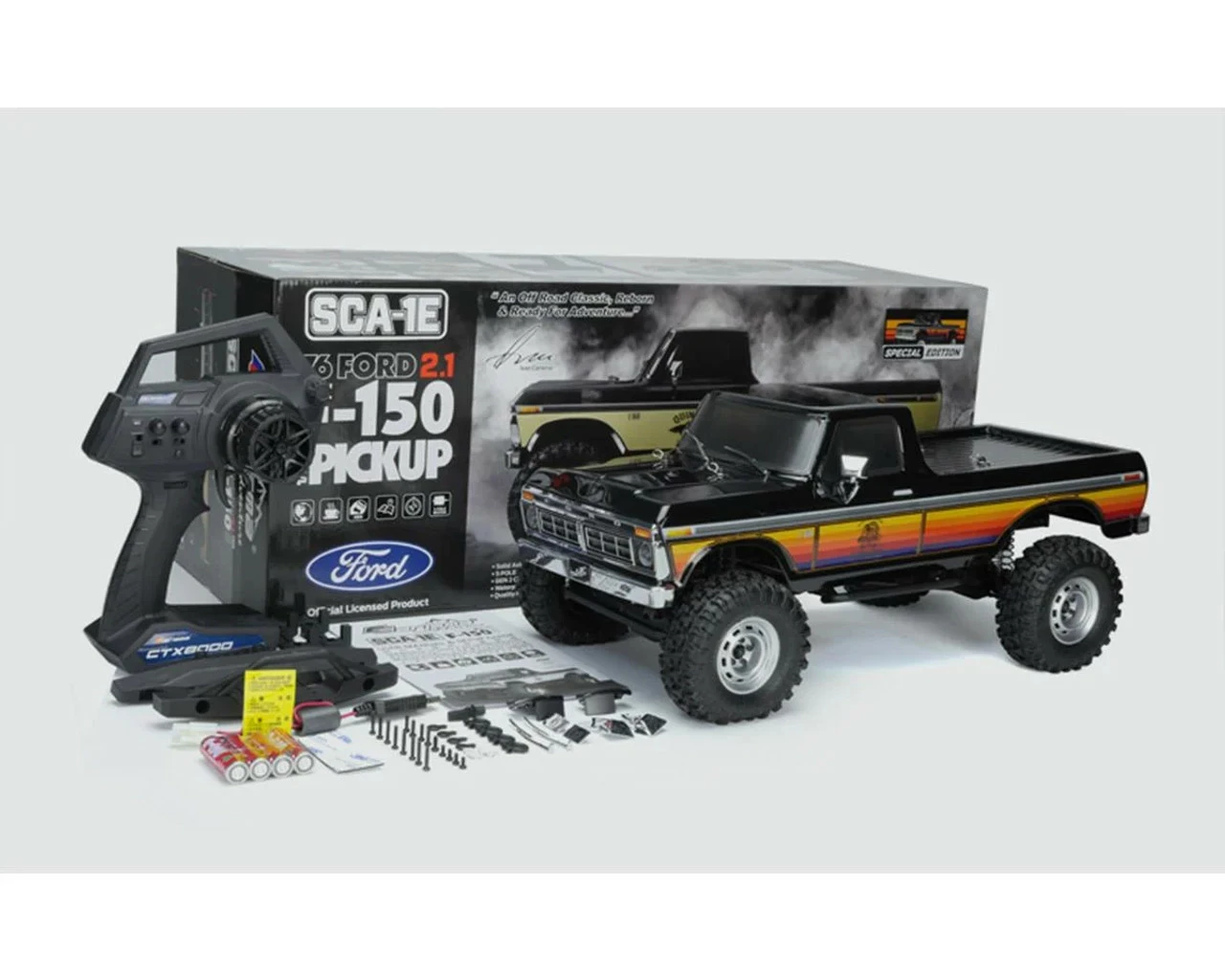 Carisma SCA-1E 1/10 Scale '70s Ford F-150 4WD Scale Crawler, 2.1 Spec, RTR (313mm Wheelbase) Black 5 Carisma SCA-1E 1/10 Scale '70s Ford F-150 4WD Scale Crawler, 2.1 Spec, RTR (313mm Wheelbase) Black - Image 3
