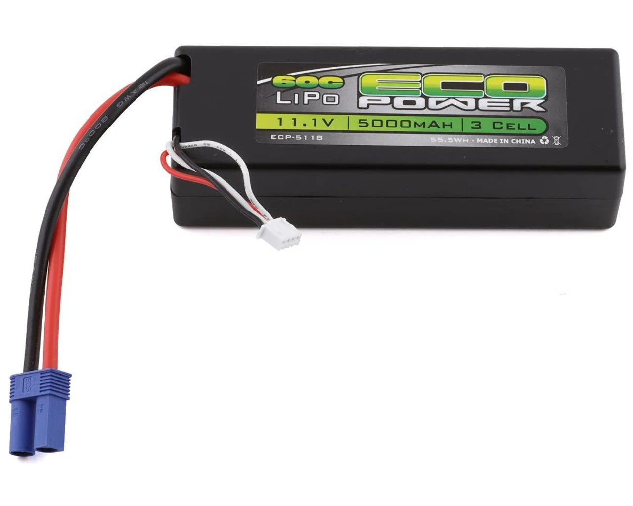 EcoPower "Basher" 3S 60C Hard Case LiPo Battery W/EC5 (11.1V/5000mAh) 3 EcoPower "Basher" 3S 60C Hard Case LiPo Battery W/EC5 (11.1V/5000mAh)