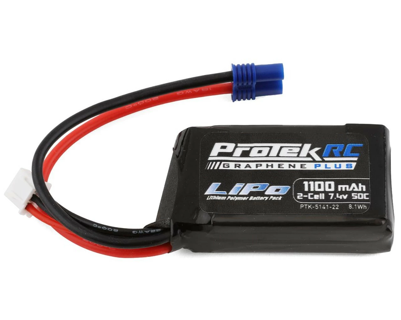 ProTek RC 2S 50C 1100mAh Losi Mini T/B & JRX2 LiPo Battery W/EC2 Connector 3 ProTek RC 2S 50C 1100mAh Losi Mini T/B & JRX2 LiPo Battery W/EC2 Connector