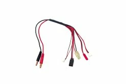 Racers Edge 1625 5-Function Mini/Micro Charge Adapter To Male 4mm Bullets-300mm