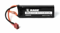 Rage RC 11.1V 3S 1800mAh Lipo Battery W/ T-Plug: Black Marlin Brushless