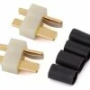 Deans HW High Temp Ultra Plug, White, Male, For 10-12 Gauge Wire, 2-Pack